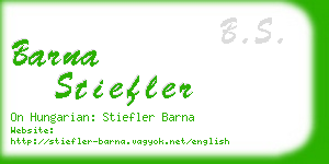 barna stiefler business card